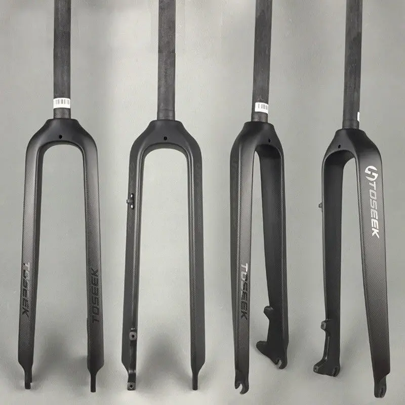 Carbon 3K MTB Mountain Road Bike Rigid Disc Brake Forks Straight Fork 26//27.5//29