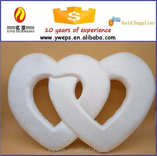 Big Styrofoam Heart Shaped Mold For Sale Double Heart Polystyrene Foam