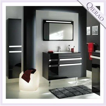 Modern Black High Gloss Pvc Bathroom Vanity Gbp 1217 Modern Black High Gloss Pvc Bathroom Vanity Gbp 1217