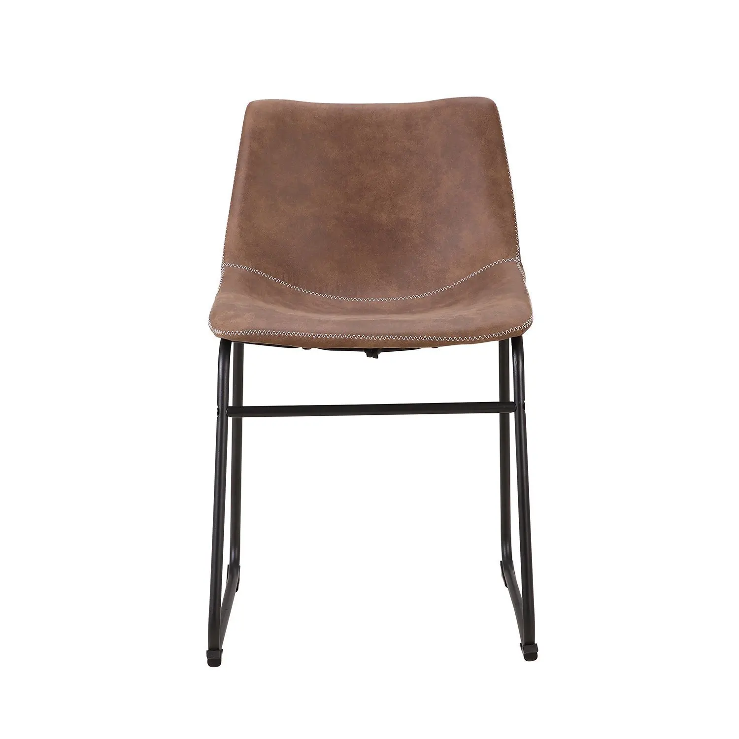 Vintage Faux Leather Dining Chair Industrial retro modern Chair for Dining Living Waiting Room