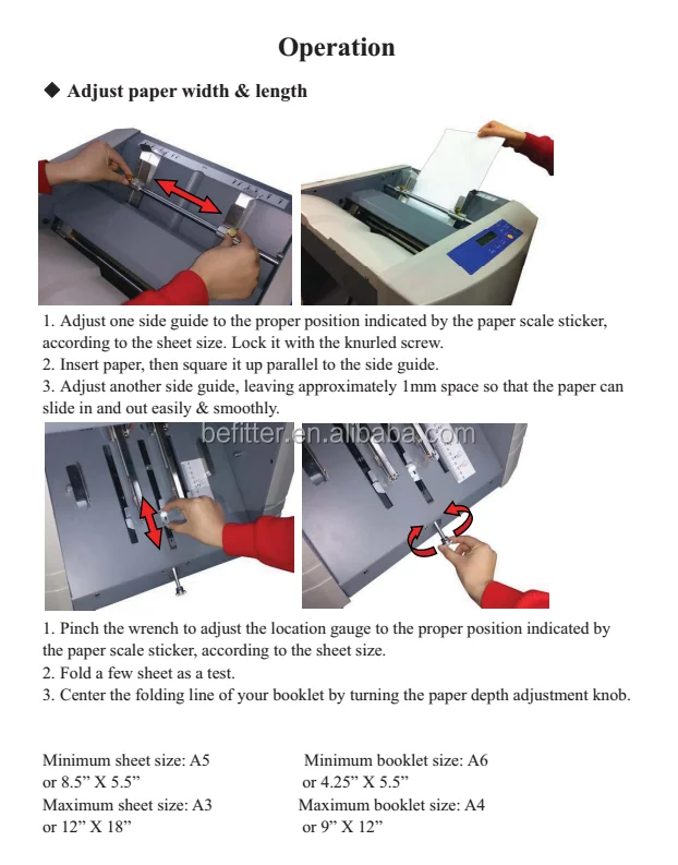 Automatic Booklet Maker, Paper Folder Folding Machine MAX