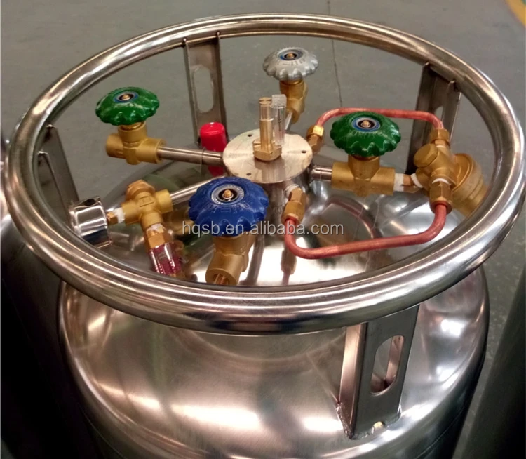 Cryogenic Liquid O2 Dewar For Fish Tank Small Oxygen Bottler Cylinder