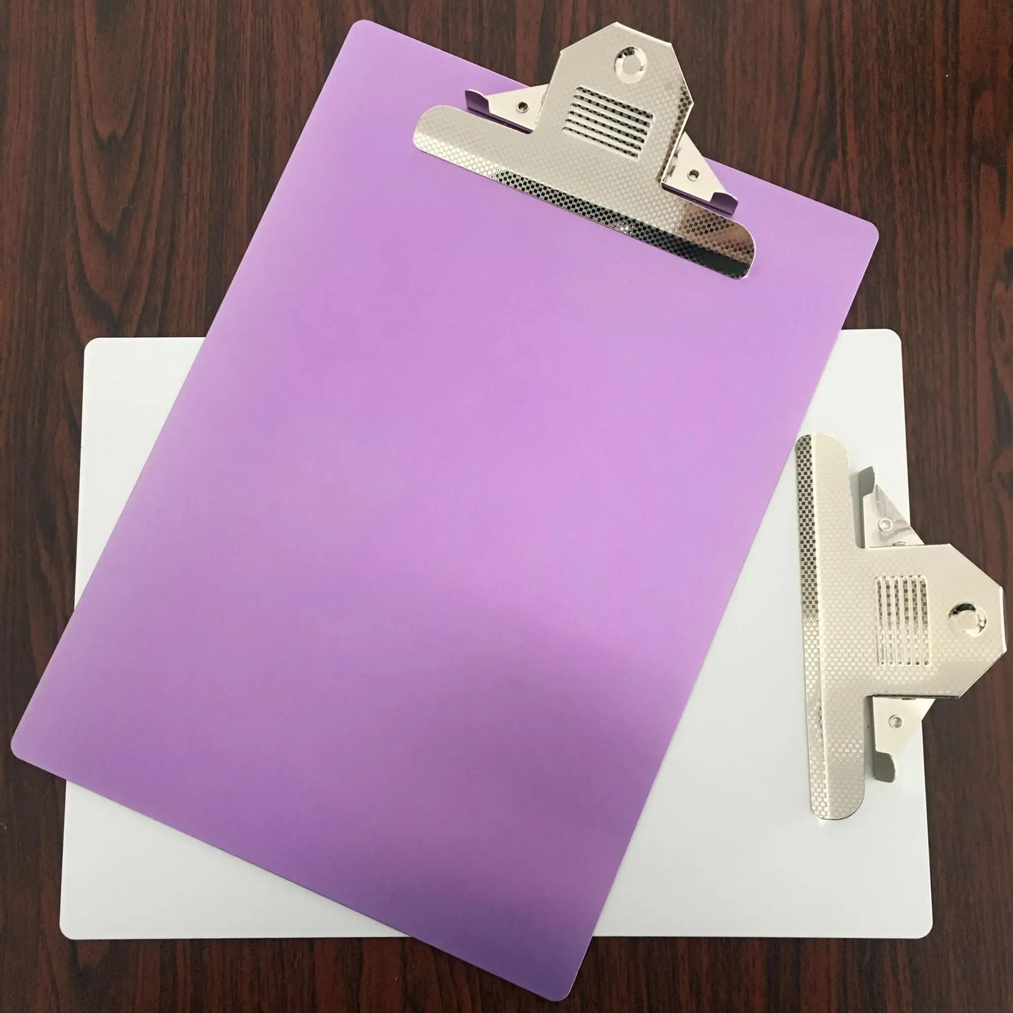 A4 Size Aluminium Clear Clipboard With Metal Clip For Office/stationery