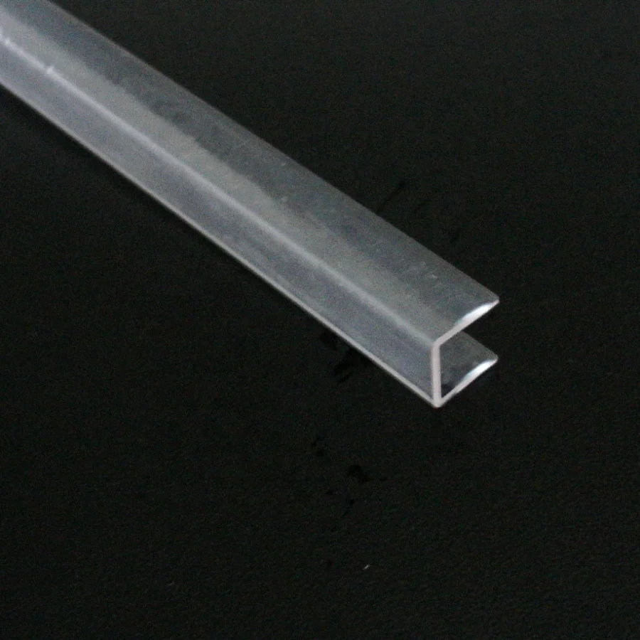 10 X 10 Mm Small Size Clear Pvc U Channel Plastic Profile For Furniture