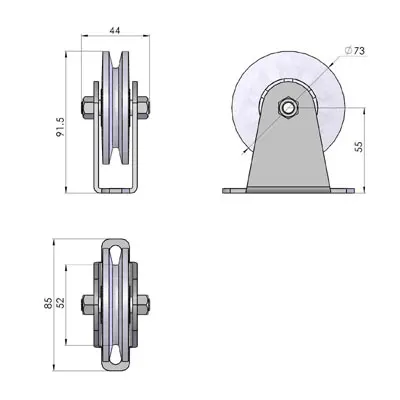 Greenhouse Shade System Reversal Pulley - Buy Small Pulley,Reversal ...