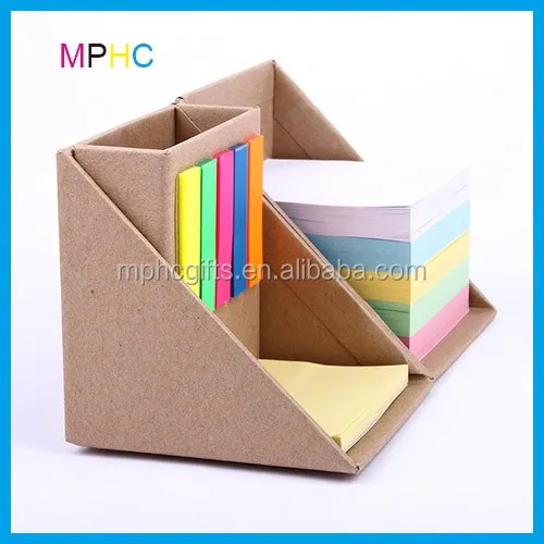 Custom Printed Promotional Foldable Square Cube Kraft Paper Sticky Note