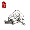 Double Wire Hose Clamp,Adjustable Hose Pipe Clamps with Screws Bolts Locking,Stainless Steel Clamp