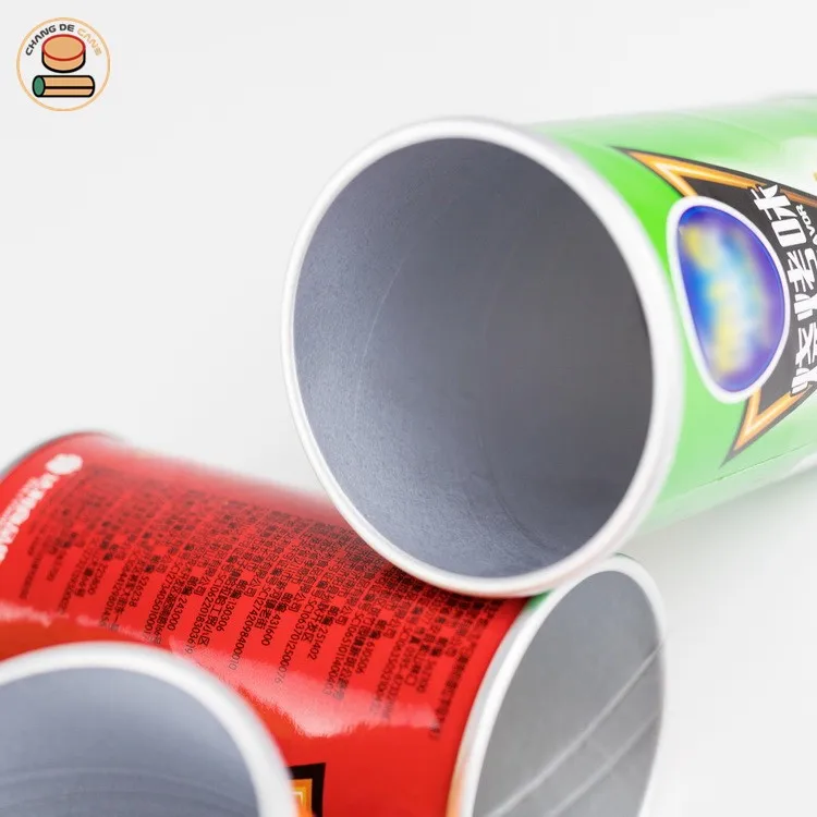 Paper Tube Packaging Of Puffed Food Packaging Of Potato Chips In Paper