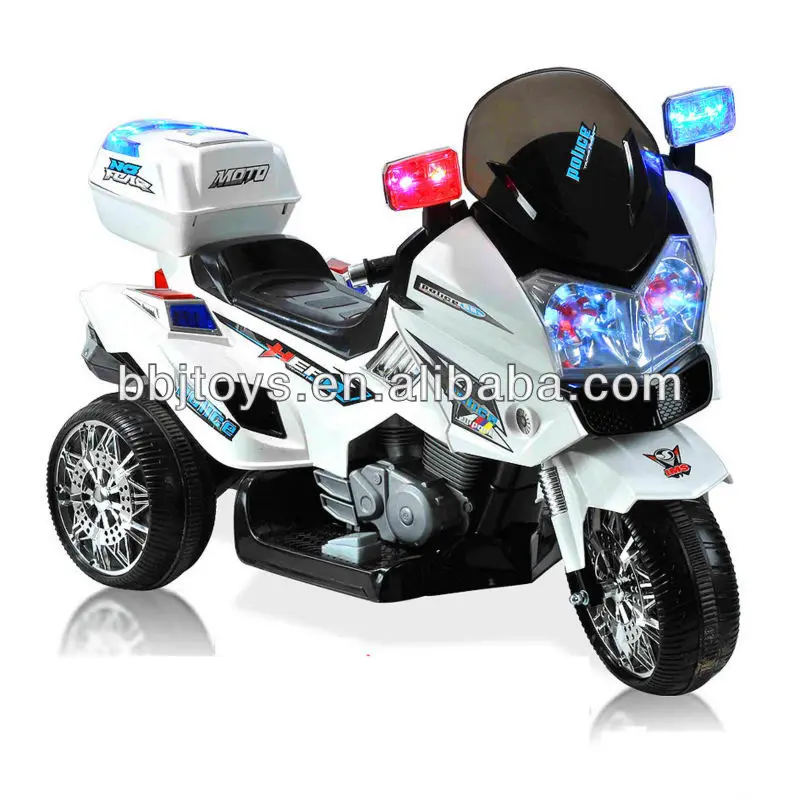 moto policia bateria niño