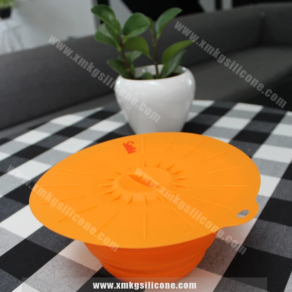 Reusable seal covers food safe storage suction instant silicone pot lid for pot, bowl, cup