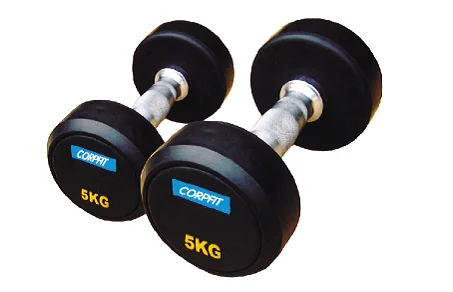 Hot selling Slimming exercise gym equipment crossfit rubber dumbbell set RUIBU-5005