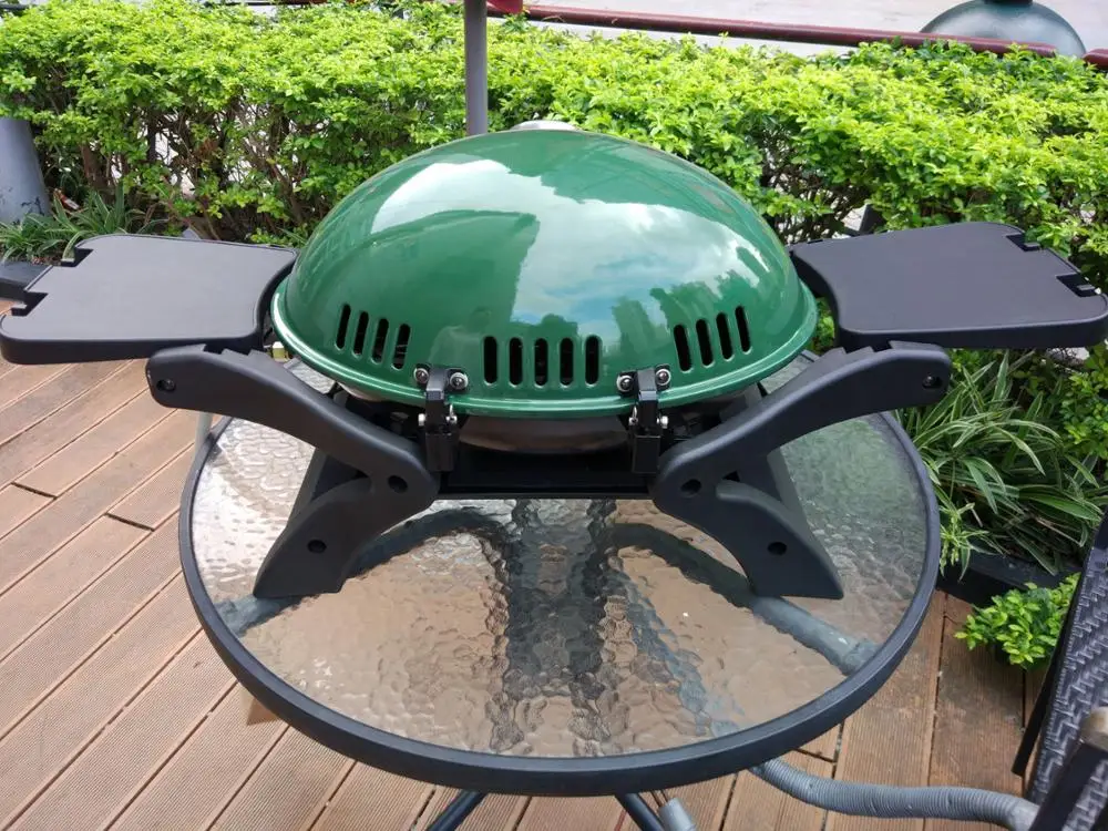 Outdoor Round Tabletop Gas Grill Propane Grill Barbecue Chicken Gas