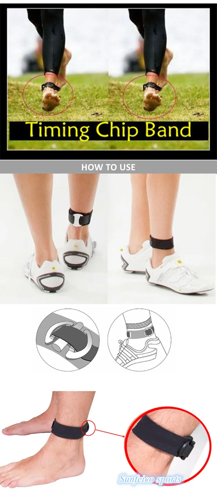 [3] Irun Racing Timing Chip Bands Strap Neoprene Running Timing Chip