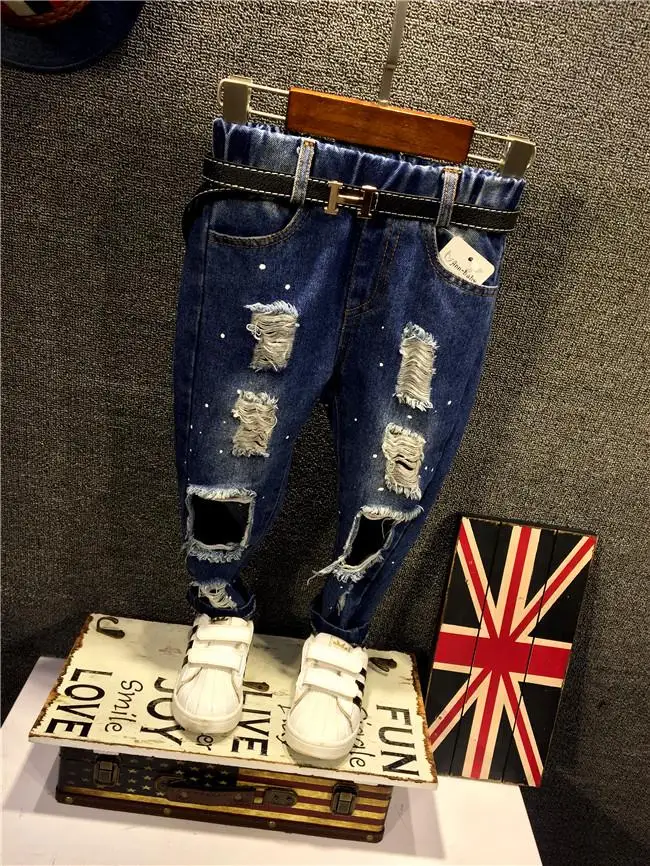 2 7Y Boys Jeans 2016 Spring New Fashion Boys Jeans Korean Version Of The Dot