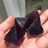 Beautiful Natural Rock Purple Fluorite Quartz Crystal Octahedron Stone,Crystal Cube Polyhedra Quartz Double Pyramids For Sale