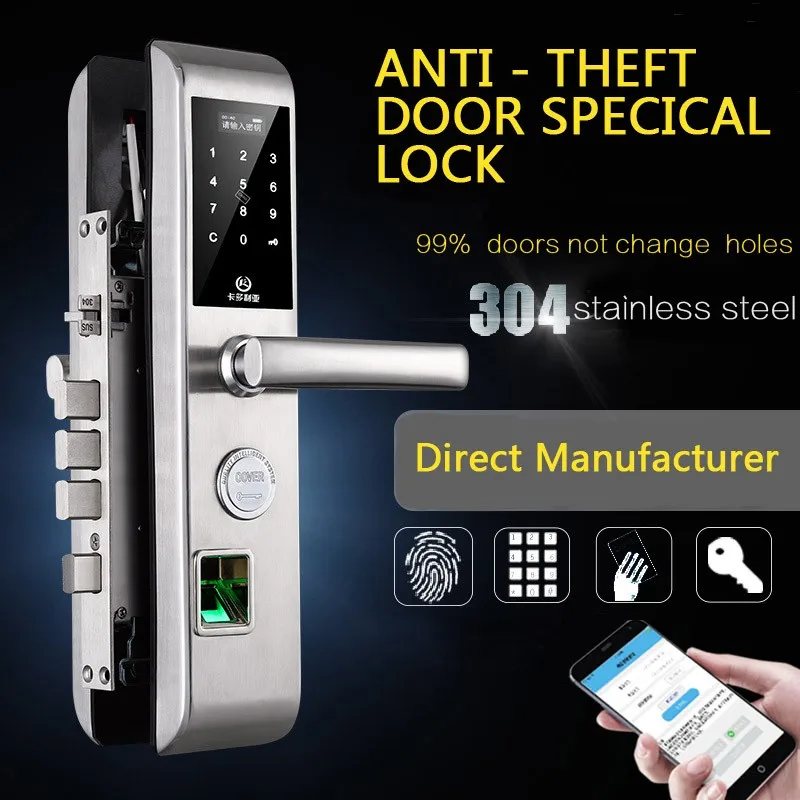 Digital Smart Bluetooth Door Lock Smartphone App Door Lock For Home