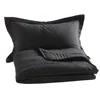 All Season, Solid Color Bedspread fabric Quilt with 2Shams. Finely Stitched, Coverlet, Bed-cover set duvet quilts