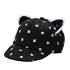 Kitten ear styling cotton baby child cat printing cap wholesale
