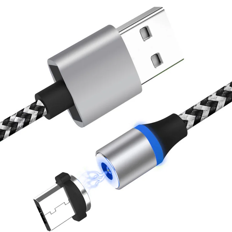 Amazon Hot-selling Braided Design USB Cable 1 2 3 Magnetic Connectors USB Data Cable for Iphone XS And Smartphone