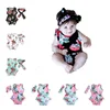 2019 Ins new product hot style 2 pcs romper princess birthday sleeveless floral cute fringe newborn baby clothes with hair band