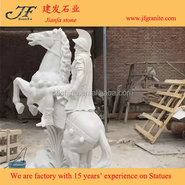 Good Quality Life Size Chinese Warrior With Horse Sculpture - Buy