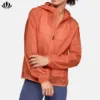 Custom 100% thin nylon qualifier storm packable women running jacket