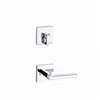 Square Single Dummy Door Lock Knobs Handles Satin Chrome Finish