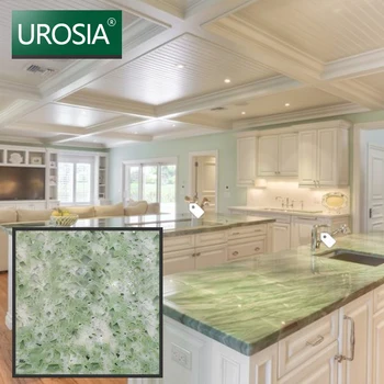 Green Crystal Star Mirror Quartz Countertop Kitchen Green