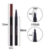 Hot Sale Professional Liquid Eyeliner Three Forks Head Waterproof Eye Liner Quick Dry Eyeliner Pencil Black Eye Liner Pen NC0877