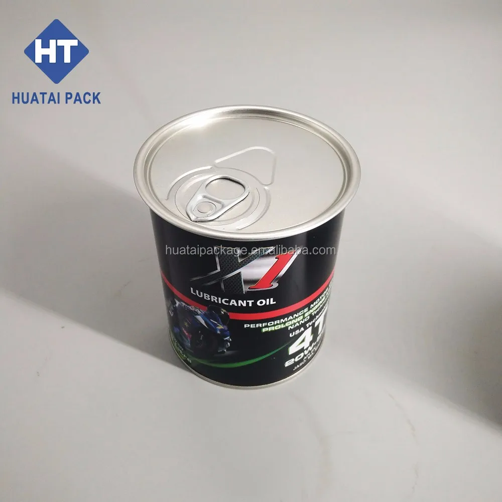800ml/0.8l Metal Easy Open Lid Round Tin Can,Motor Oil Can Manufacturer