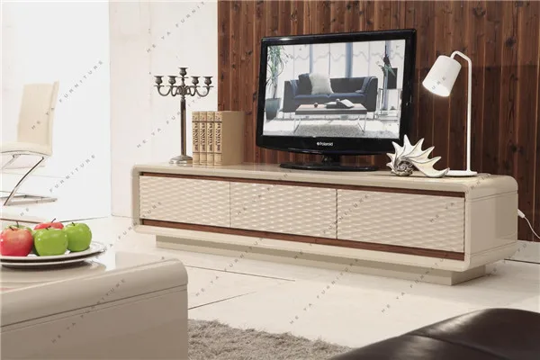 Modern Wave Design High Gloss Beige Electric Fireplace Tv ...