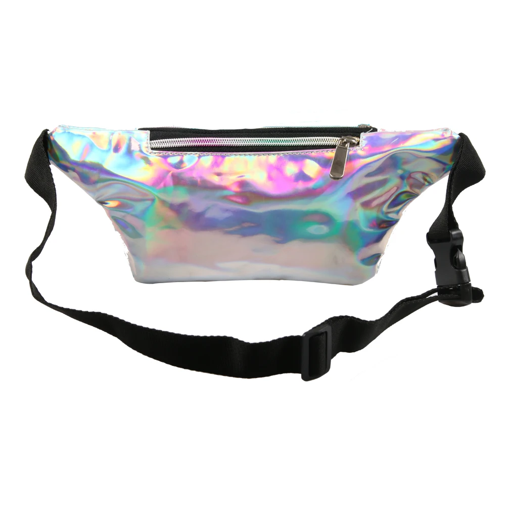 Fábrica Al Por Mayor En Blanco De Plata Láser Fanny Pack Bum Bolsa De