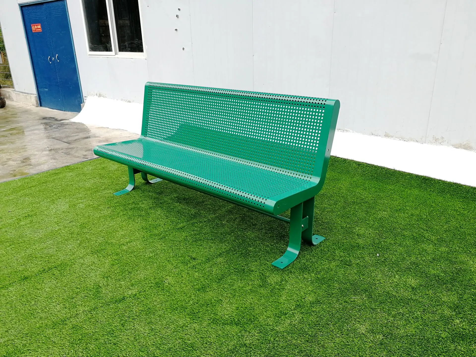 Metal Patio Bench Seat Bracket Garden Seating Steel Park Benches