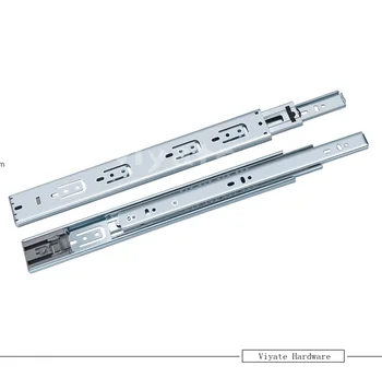 Push Open Ball Bearing Drawer Slides Telescopic Channels Silent