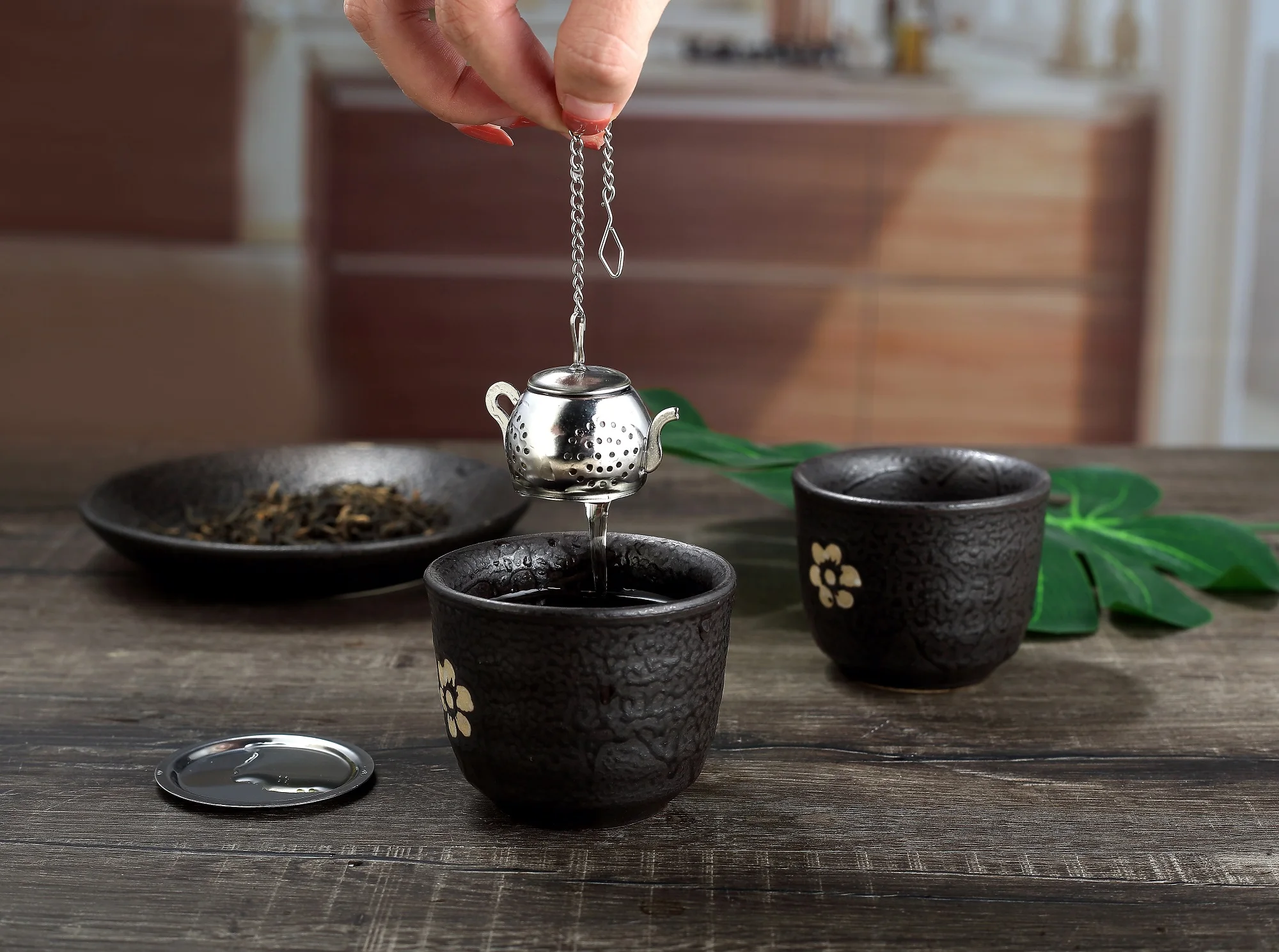 Promotional Stainless Steel Mini Teapot Shape Tea Infuser Tea Ball With Chain Buy Stainless