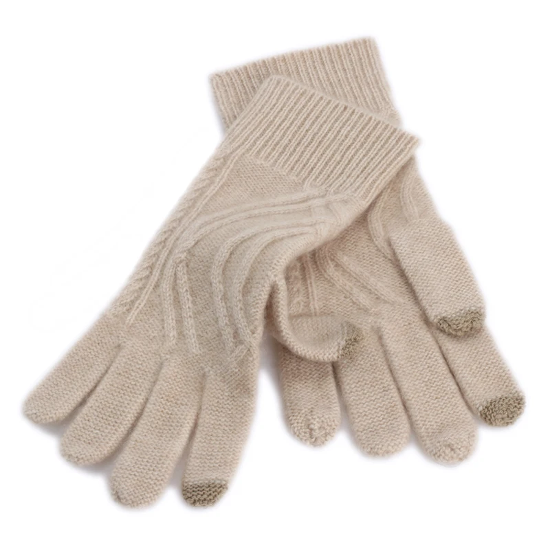 
IMF Women Men Winter Warm Knitted Cashmere Gloves 