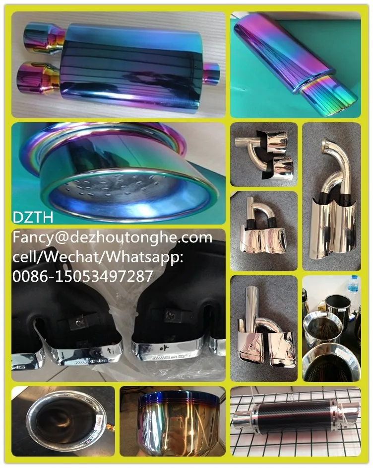 High Quality Black Paint Stainless Steel Exhaust Muffler Pipe Tips