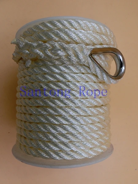 3-strand polyester rope/yacht braid rope/marine anchor rope
