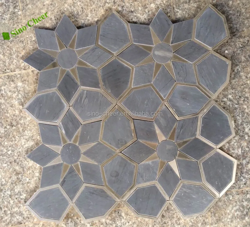15mm Grid China Bardiglio Gray Outdoor Mosaic Tile For Balcony 15mm Grid China Bardiglio Gray Outdoor