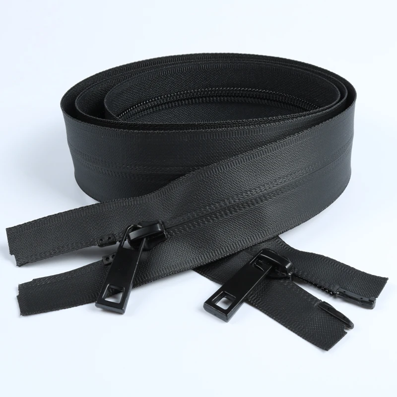 Waterproof Zippers Sports Wear Black Zipper 70cm~150cm Open End Black ...