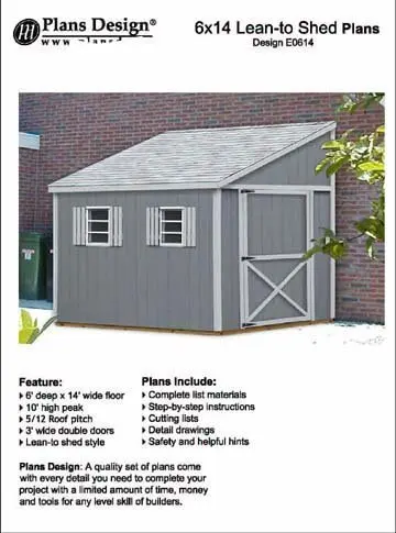 6/' x 8/' Playhouse Or Garden Storage Shed Plans Material List Included  #70608