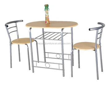 Metal Frame 3 Piece Kitchen Breakfast Wooden Bistro Dining Table And Chair Set Buy Bistro Dining Set Kitchen Breakfast Table Set 3 Piece Table And Chair Set Product On Alibaba Com