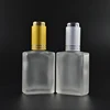 Empty rectangle square 15ml 30ml 50ml 100ml essential oil clear frost glass dropper bottle with pump spray and dropper