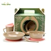 2017 New Design Rice Husk Fiber Ecological Reusable Children Tableware