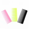 Hairdressing comb ABS plastic large manufacturing customized comfortable plastic wide tooth plastic hair comb with logo