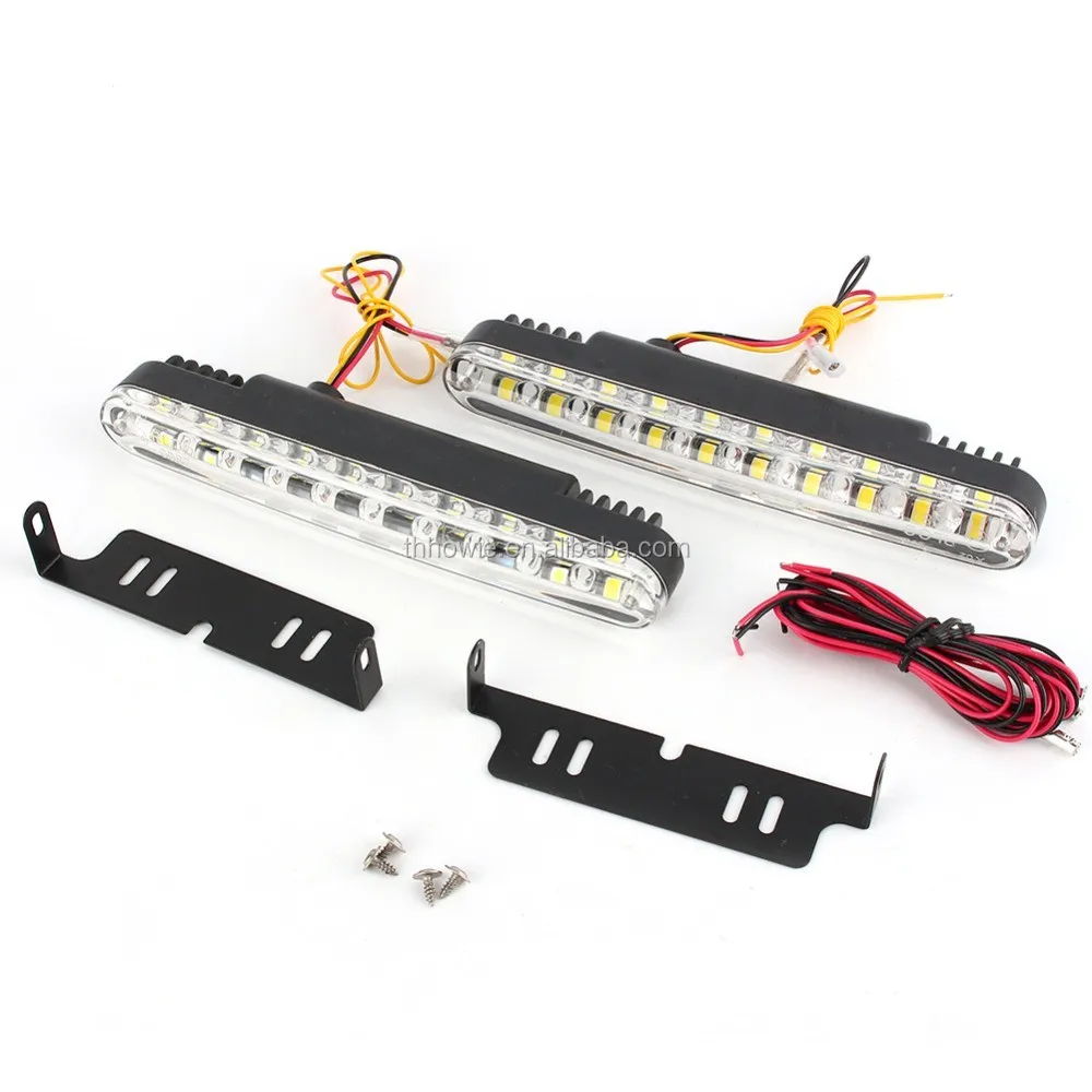 2 X 30leds Drl White+amber Car Led Daytime Running Light Dc 12v Auto ...