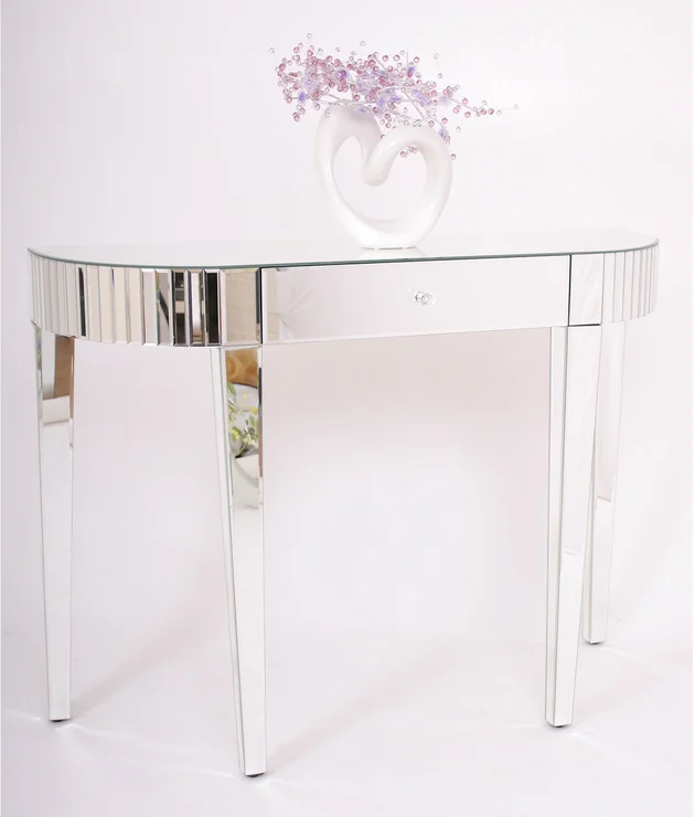 narrow mirrored dressing table