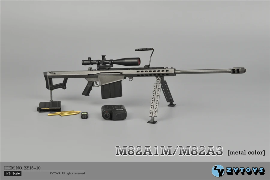1/6 Scale M82A1 Barrett Sniper Rifle Gun Model Weapons For 12" Action Figure 