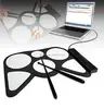 Hot Sale Midi Folding Usb Roll Up Drum Kit Software Download Portable, Usb Collapsible Silicone Electronic Drum Instrument