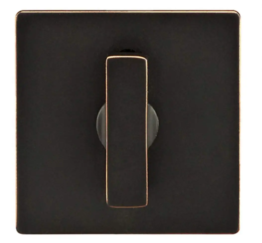 Round Rose INOX EC1216-BD4214-19G Barn Door Privacy Lock Graphite Black 2-1//4 BS 2.25 Face TT16 Turn 2.25 Face 2-1//4 BS 19G